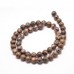Leopard Skin Jasper, Brown, 10mm - Uniq Perler - 530842