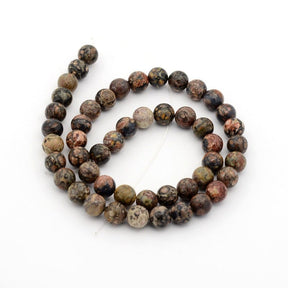 Leopard Skin Jasper, Brown, 12mm - Uniq Perler - 725843