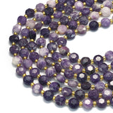 Lepidolite – Møntformet, Facetteret (8x5mm) - Uniq Perler - 231445