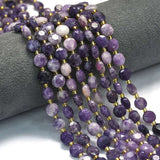 Lepidolite – Møntformet, Facetteret (8x5mm) - Uniq Perler - 231445