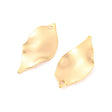 Let Bølgende Blad Vedhæng, 18K Forgyldt, 20x9mm, 6 stk. - Uniq Perler - 111690