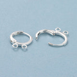 Leverback Creoler – 925 Sterling Sølv Belagt Messing (14,5x11x1,5mm) - Uniq Perler - 123977