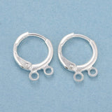 Leverback Creoler – 925 Sterling Sølv Belagt Messing (14,5x11x1,5mm) - Uniq Perler - 123977