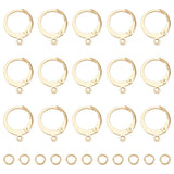 Leverback creoler Creoler Med Øsken – 24K Forgyldt Stål (14,5x12mm) - Uniq Perler - 123067