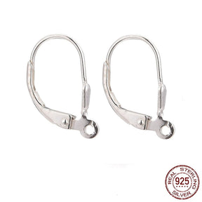 Leverback/Bricure Ohrhaken in 925 Sterling Silber –(16mm) - Uniq Perler - 116037