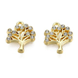 Livets Træ Med Klare Sten, Forgyldt,(15,5x13mm) - Uniq Perler - 115030