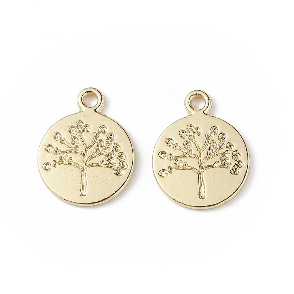 Livets Træ Vedhæng, 24K Forgyldt, 19x15mm - Uniq Perler - 0000014833