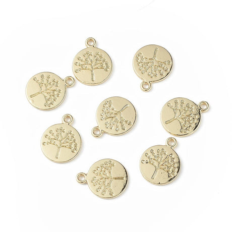 Livets Træ Vedhæng, 24K Forgyldt, 19x15mm - Uniq Perler - 0000014833