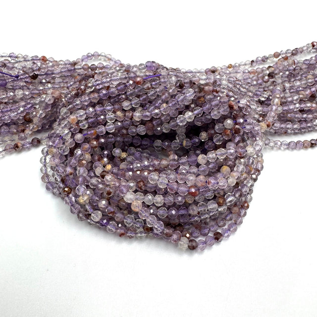 Lodolit Kvarts, Facetteret, 3,5mm - Uniq Perler - 114298