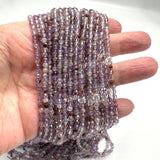 Lodolit Kvarts, Facetteret, 3,5mm - Uniq Perler - 114298