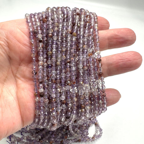 Lodolit Kvarts, Facetteret, 3,5mm - Uniq Perler - 114298