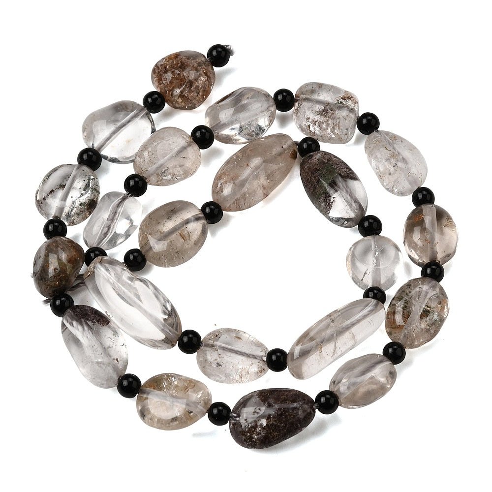 Lodolite Kvarts Nuggets – Tumble (11.5–23mm) - Uniq Perler - 117620