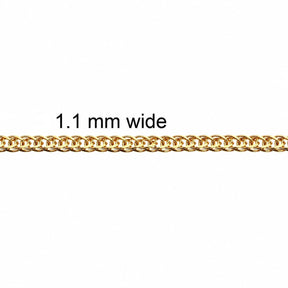 "Look Like Bismark" Kæde, Vandfast Forgyldt Stål, (1,1mm, 1m) - Uniq Perler - 125299