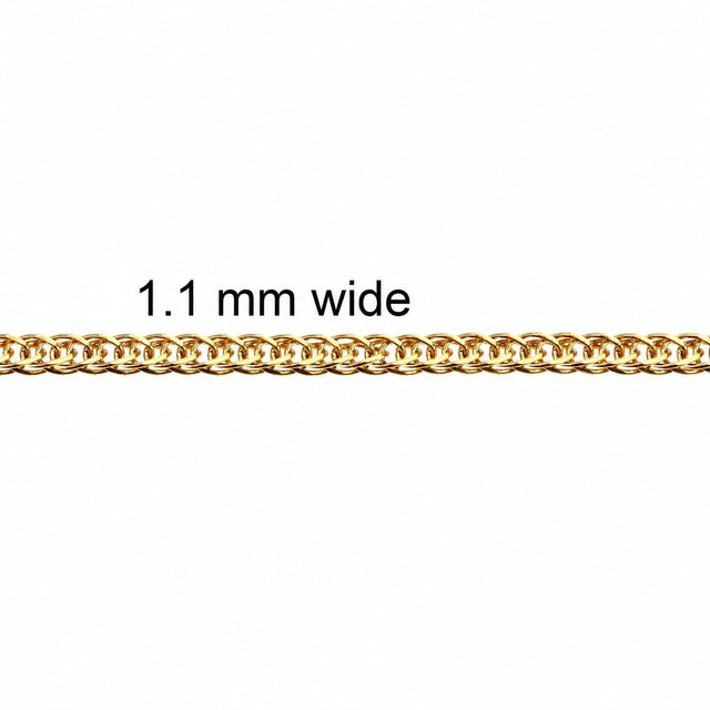 "Look Like Bismark" Kæde, Vandfast Forgyldt Stål, (1,1mm, 1m) - Uniq Perler - 125299