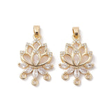 Lotus Vedhæng, Langtidsholdbar Forgyldning, 24x16x4,5mm - Uniq Perler - 113219