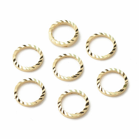 Lukkede Øskner – 24K Langtidsholdbar Forgyldt Messing (8x1mm) 20 stk. - Uniq Perler - 121545
