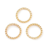 Lukkede Øskner – Twistede, 24K Forgyldt Messing (10x1,2mm) 10 stk. - Uniq Perler - 122616