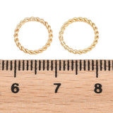 Lukkede Øskner – Twistede, 24K Forgyldt Messing (10x1,2mm) 10 stk. - Uniq Perler - 122616