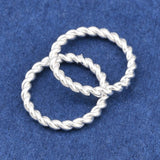 Lukkede Øskner – Twistede, 925 Sterling Sølvbelagt Messing (10x1,2mm) 10 stk. - Uniq Perler - 122620