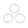 Lukkede Øskner – Twistede, 925 Sterling Sølvbelagt Messing (10x1,2mm) 10 stk. - Uniq Perler - 122620