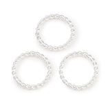 Lukkede Øskner – Twistede, 925 Sterling Sølvbelagt Messing (10x1,2mm) 10 stk. - Uniq Perler - 122620