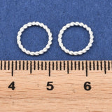 Lukkede Øskner – Twistede, 925 Sterling Sølvbelagt Messing (10x1,2mm) 10 stk. - Uniq Perler - 122620
