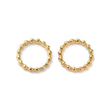 Lukkede Øsken Med Detaljer – 18K Forgyldt Stål (7mm) 6 stk - Uniq Perler - 