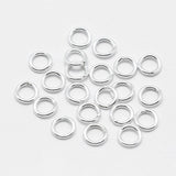 Lukkede Ringe i 925 Sterling Sølv – Rund (4mm) 10 stk. - Uniq Perler - 116031