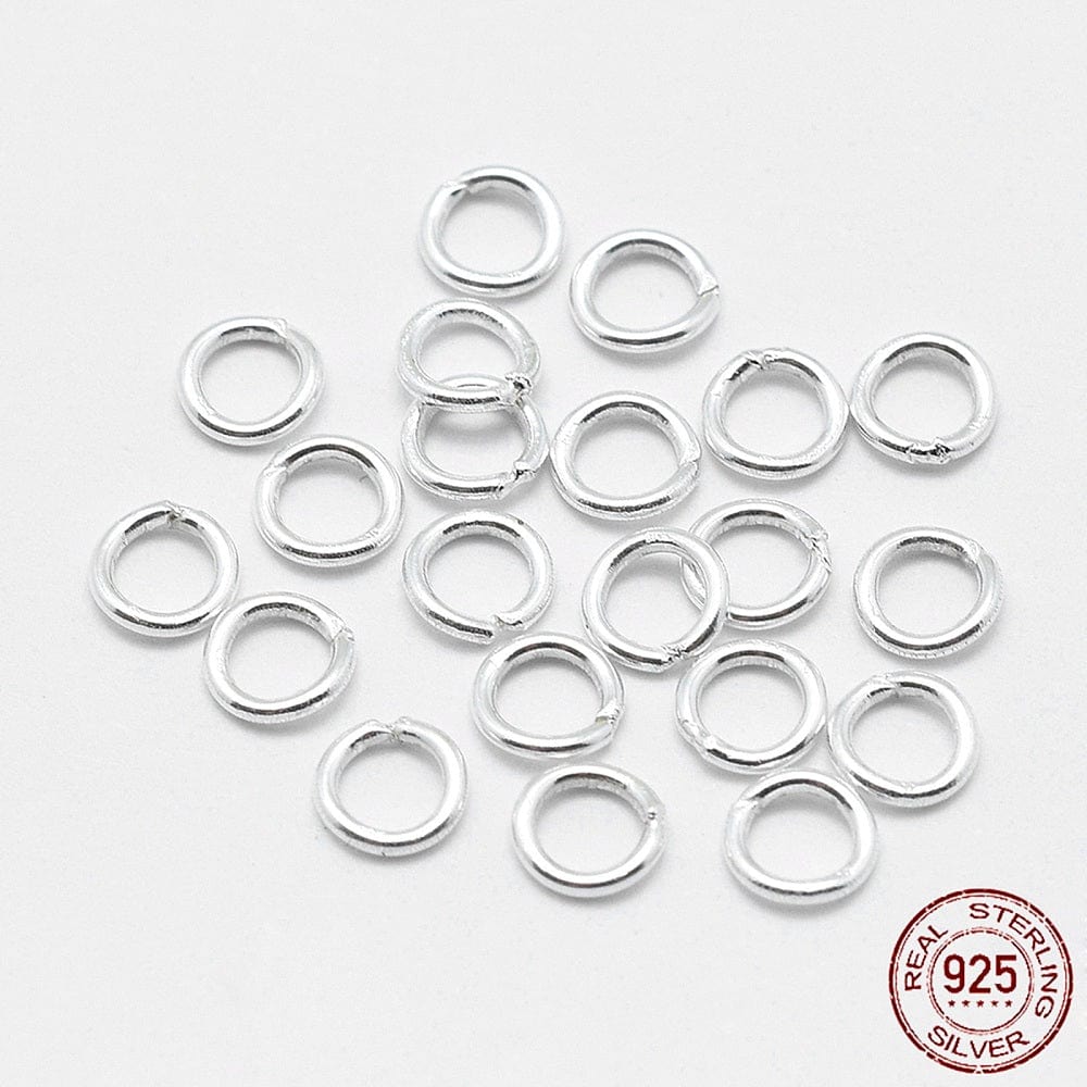 Lukkede Ringe i 925 Sterling Sølv – Rund (4mm) 10 stk. - Uniq Perler - 116031