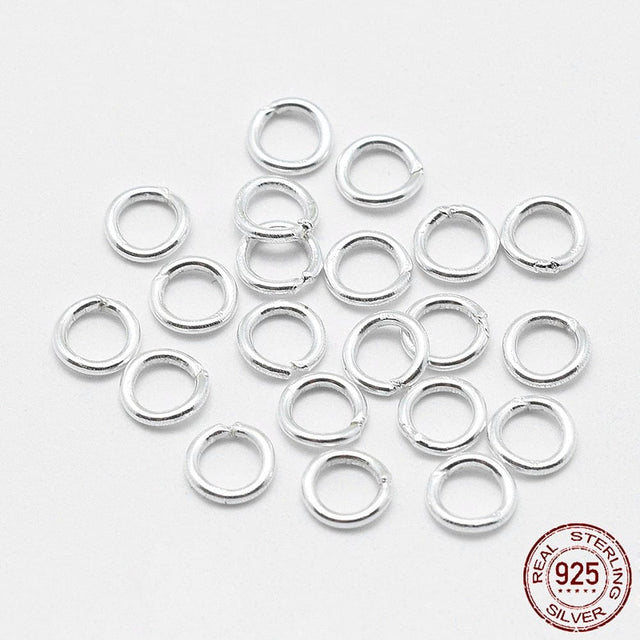 Lukkede Ringe i 925 Sterling Sølv – Rund (4mm) 10 stk. - Uniq Perler - 116031