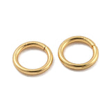 Lukkede Ringe i Rustfrit Stål – 18K Forgyldt (7mm) 20stk. - Uniq Perler - 116038