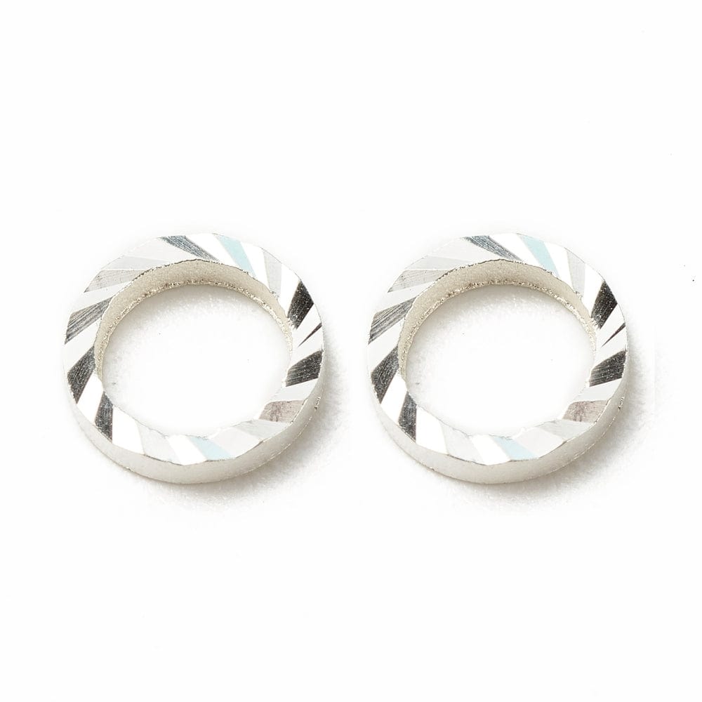 Lukket ringe i Messing – 925 Sølvbelagt (6mm, 1mm) 20 stk. - Uniq Perler - 116210