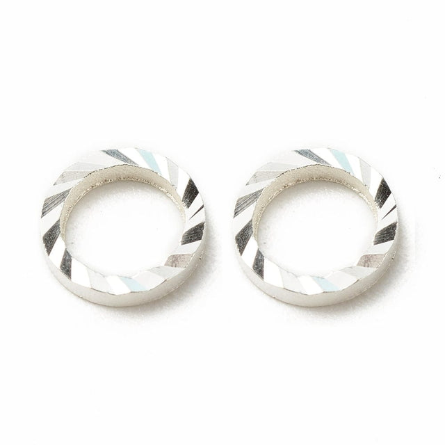 Lukket ringe i Messing – 925 Sølvbelagt (6mm, 1mm) 20 stk. - Uniq Perler - 116210