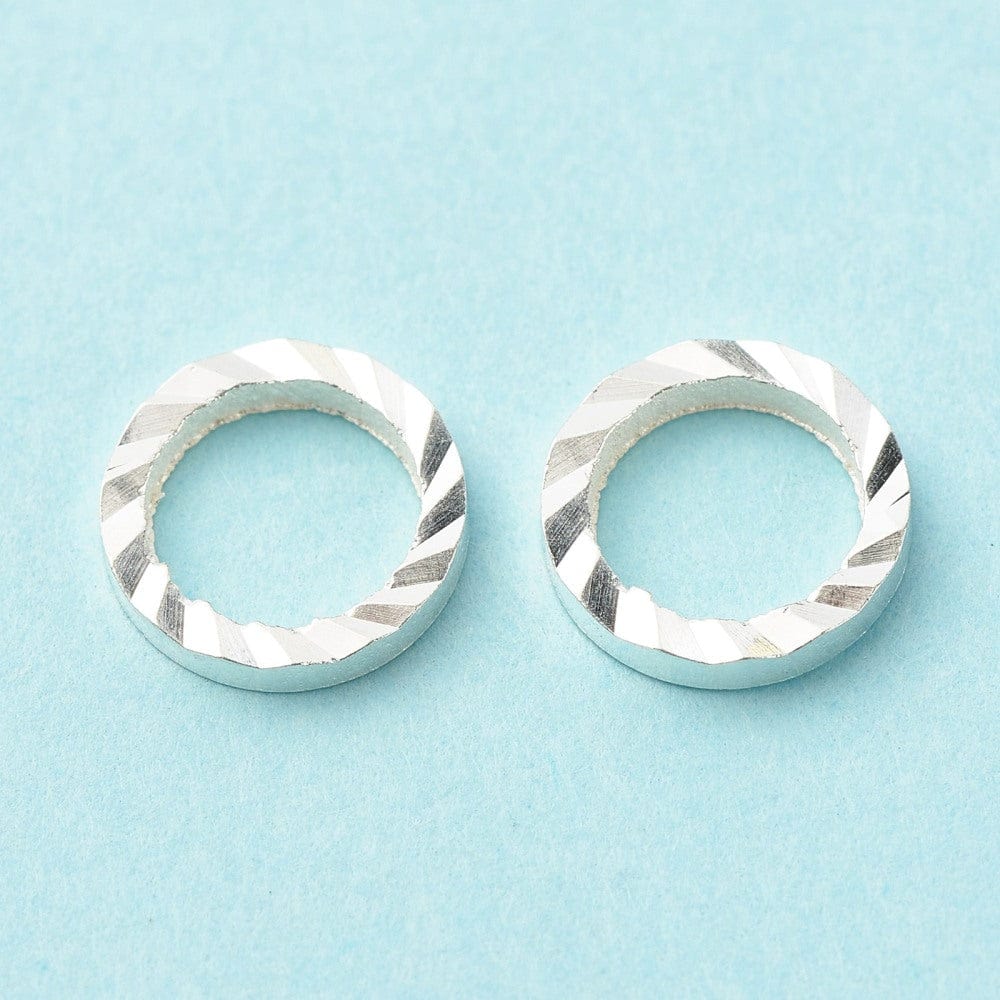 Lukket ringe i Messing – 925 Sølvbelagt (6mm, 1mm) 20 stk. - Uniq Perler - 116210