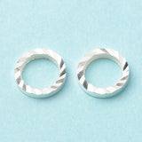 Lukket ringe i Messing – 925 Sølvbelagt (6mm, 1mm) 20 stk. - Uniq Perler - 116210