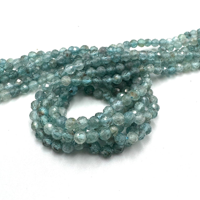 Lyse Apatit Perler – Facetteret Rund (4 mm) - Uniq Perler - 66700912