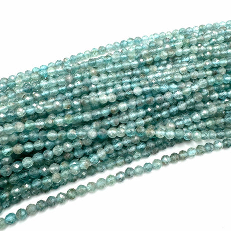 Lyse Apatit Perler – Facetteret Rund (4 mm) - Uniq Perler - 66700912