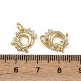 Måne Vedhæng Med Kubiske Zirkonia – 18K Langtidsholdbar Forgyldt Messing (12x13x2mm) - Uniq Perler - 119094