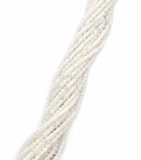 Månesten - Hvid, Facet (2mm) - Uniq Perler - 0000000914