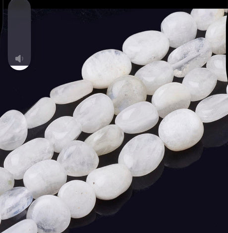 Månesten – Hvid, Nuggets (5 - 12mm) - Uniq Perler - 13794