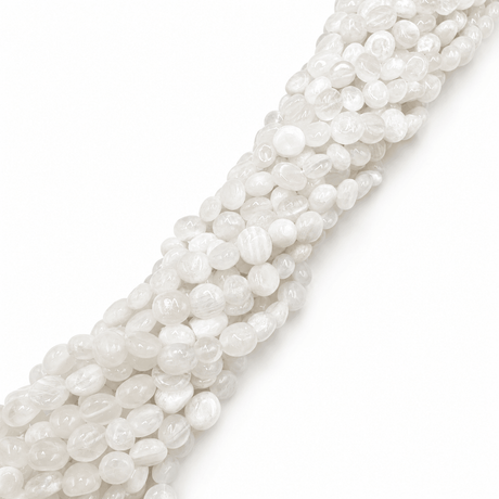 Månesten – Hvid, Nuggets (5 - 12mm) - Uniq Perler - 13794