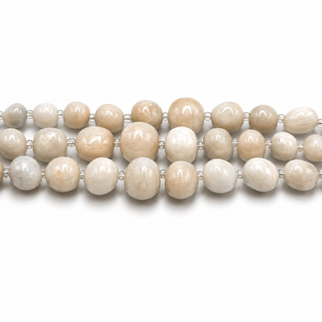 Månesten – Hvid, Nuggets (5–15mm) - Uniq Perler - 112893