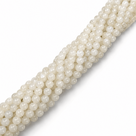 Månesten – Hvid, Runde (5,5-6mm) - Uniq Perler - 111780