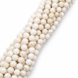 Magnesit – Hvide Nuancer, Rund (8mm) - Uniq Perler - 111606
