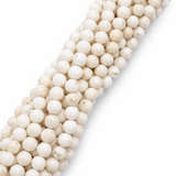 Magnesit – Hvide Nuancer, Rund (8mm) - Uniq Perler - 111606