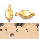 Magnetbox Verschluss – 24K langlebig Vergoldet Messing, oval matt (17,5x8mm)