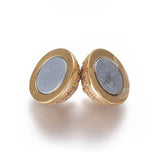 Magnet Lås Med Zirkonia Sten - Forgyldt (14x18mm) - Uniq Perler - 115555