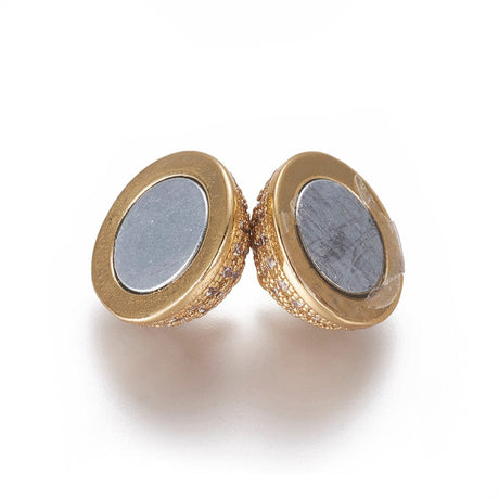 Magnet Lås Med Zirkonia Sten - Forgyldt (14x18mm) - Uniq Perler - 115555