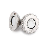 Magnet Lås Med Zirkonia Sten – Platin (11,5mm) - Uniq Perler - 970847