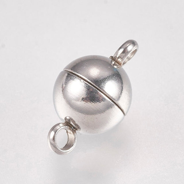 Magnetverschluss aus wasserdichtem Stahl – Stahlfarbe (12x6mm, 1 Stk.) - Uniq Perler - 117449